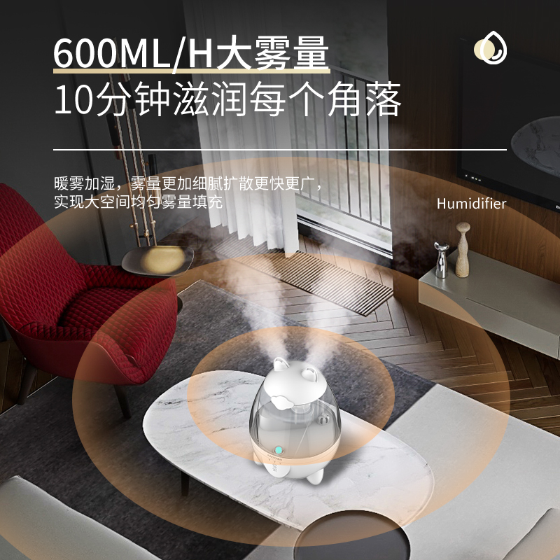 HQ-JS2210 Warm Mist Desktop Humidifier 6